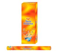 Aromasenses | Incienso Siete Poderes Hexagonal Sac | Caja de 6 Tubos con 20 Varillas
