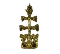 Aromasenses - Vela Cruz de Caravaca Oro - Velas Esotéricas para rituales varias formas y colores - Fuerza - Vitalidad - Tumba Trabajos - Atar y Cortar Amarres - Rompe Traumas - Desarrollo Personal
