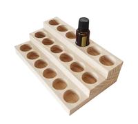 Aromatherapy Bottle Storage Cabinet - Wooden Display Rack 18 Slot Capacity