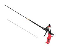 AROMUJOY Pistola de espuma de poliuretano, 1 unidad, pistola de espuma de construcción, 63cm, pistola de pulverización avanzada de metal, pistola dosificadora profesional con interruptor para sellar
