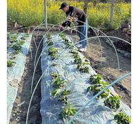 Aros sólidos de túnel de invernadero, 20 arcos de jardín flexibles para patios, huertos y viñedos, 5 mm de grosor, 7 pies de largo para túneles bajos