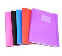 Arpan Carpeta de presentación A4 (1 unidad) con cubierta flexible para particulares, escuelas, colegios, oficinas, profesionales, negocios, 62 bolsillos, 124 bolsillos laterales, colores surtidos x 1