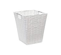 ARPAN Papelera de Resina Blanca Resistente de plástico, Ideal para el hogar, Oficina, hoteles