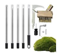 Arrancador de Maleza Cepillo Desherbador Inoxidable en forma de L para | Mango Ajustable para Deshierbar para Jardín, Césped, Flores, Patio, Entrada de Coche, Grietas,