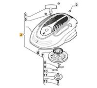 Arrancador manual para cortacésped a gasolina, modelo 118552821/0