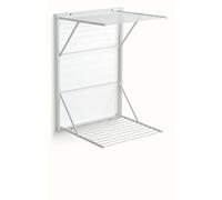 Arredamenti Italia Tendedero de Pared 603 Koral, Madera - Se Puede Cerrar - 13 m tendedero Extensible - Acabado Blanco, Ar-It el corazón de la Madera