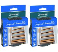 Arregui A-1050050 Antideslizante Negra para Interior y Exterior, Alta tracción Fuerte, Cinta Adhesiva de Seguridad para escaleras, peldaños, 5m x 25mm (Paquete de 2)