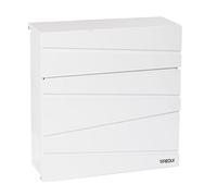 ARREGUI Armor E6901 Buzón Individual de Correo de Acero con Portaperiódicos, Tamaño M (DIN A4), Buzón de Correo Moderno con Tapa Protectora y Soporte para Periódicos, Blanco