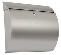 Arregui Buzón de pared Aura E5405-12 – Acero inoxidable INOX, Tamaño L (C4), Antilluvia