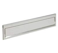 ARREGUI C611 Bocacartas Maxi de Acero Inoxidable para Puertas o Verjas en el Exterior, Bocacartas Exterior, Boca de 32,5 x 3 cm, Anticorrosivo, Fácil de Instalar, Medidas 34,6 x 7,5 cm, INOX Brillo