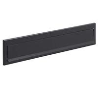 ARREGUI C614 Bocacartas Maxi de Acero Para Puertas o Verjas en el Exterior, Bocacartas Exterior, Boca de 32,5 x 3 cm, Resistente a la Intemperie, Medidas 34,2 x 7,3 cm, Negro Texturizado