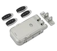 ARREGUI CI30P Cerradura de Seguridad Invisible para Puerta con 4 mandos a distancia | Antirrobo | Anti Okupas | Cerradura Electrónica para Puerta | Cerradura Inteligente | Cerrojo interior | Plata