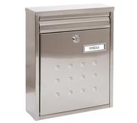 ARREGUI Dime V1327 Buzón Exterior de Acero Inoxidable, Tamaño M (Correo DIN A4 y Revistas), Buzón de Correo Individual, Buzón Pared, Agrupable, Fondo Estrecho, Anticorrosivo, Fácil de Instalar, Inox