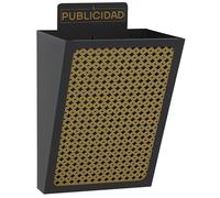 Arregui Cesta de publicidad E2303 acero 7,5 L 30,5x22x19 cm cuerpo negro rejilla ocre