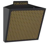 Arregui Cesta de publicidad de acero E2313 11 L 30,5 x 32 x 19 cm Cuerpo negro Rejilla ocre