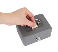 Arregui Caja de caudales Elegant C9006 – Acero con ranura, con llave, 12,5 cm – Gris grafito