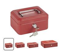Arregui Caja de caudales Elegant C9214 – Acero, con llave y bandeja interior, 15 cm Rojo