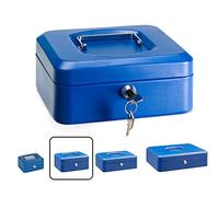 Arregui Caja fuerte portátil Elegant C9225 – con llave, acero, bandeja interior, 20 cm, azul