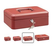 Arregui Caja fuerte portátil Elegant C9234 – Acero, con llave, bandeja, 25 cm, roja
