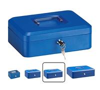 Arregui Caja caudales Elegant C9235 - Caja fuerte portátil acero, llave, bandeja interior, 25 cm Azul