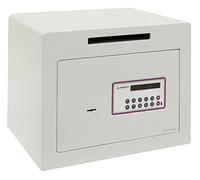 ARREGUI Forma Evolution Caja fuerte con llave y codigo, facil de usar | Caja de seguridad, apertura con teclado y llave | Caja fuerte electronica para casa, doble seguridad Con Ranura 27L - 30x38,5x30