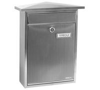 ARREGUI Home E5717 Buzón Exterior de Acero Inoxidable, Tamaño M (Correo DIN A4 y Revistas), Buzón de Correo, Buzón de Pared, Fondo Estrecho, Antilluvia, Anticorrosivo, Fácil de Instalar, Inox