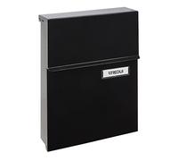 Arregui Buzón de acero Line E6804 - DIN A5, cerradura, 230x305x65 mm - Blanco/Amarillo/Negro