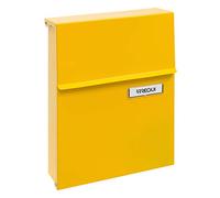 ARREGUI Line E6808 Buzón Exterior de Acero Tamaño S (Correo DIN A5) | Buzón de Pared Pequeño | Buzón de Correo con Cerradura de Buzón Tapada | Antilluvia | Moderno | Fácil de Instalar | Amarillo