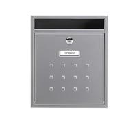 Arregui Mira Vertical V1302 | Buzón de Comunidad para Interior | Buzón de Correo Vertical para Portales | Cuerpo y Puerta Acero Lacado Gris - Plata | Capacidad DIN A4 | Cerradura Seguridad EN 13724