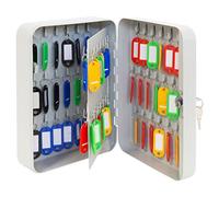 ARREGUI PLL90 Armario de Llaves con Ganchos Fijos | 90 Llaves | Caja de Seguridad de Acero para Llaves | con Llaveros Incluidos | Fácil Instalación en Pared | 30 x 24 x 8 cm | Gris