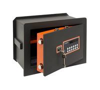 ARREGUI Plus C 181040 Caja fuerte de empotrar a pared con cerradura certificada de llave y codigo | Caja de doble Seguridad para casa y hogar | Fundo extensible | 27 x 38,5 x 20/30 cm | 11 a 19 L