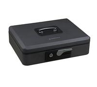 Arregui Caja fuerte portátil Popup C9746 con llave y pulsador, bandeja interior 30 cm Gris grafito