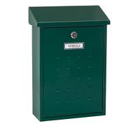 Arregui Buzón exterior Premium E5603 – Acero, Tamaño M (DIN A4 y revistas), Antilluvia, Verde