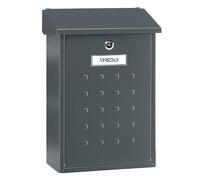ARREGUI Premium E5605 Buzón Exterior de Acero Tamaño M (Correo DIN A4 y Revistas) | Buzón de Pared Mediano | Buzón de Correo Individual | Antilluvia | Fácil de Instalar | Antracita