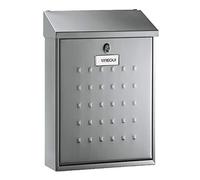 ARREGUI Premium E5607 Buzón Exterior de Acero Inoxidable, Tamaño M (Correo DIN A4 y Revistas), Buzón de Correo Individual, Buzón de Pared, Antilluvia, Anticorrosivo, Fácil de Instalar, INOX