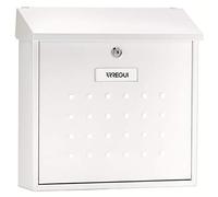 ARREGUI Premium Maxi E5611 Buzón Exterior de Acero, Tamaño L (Revistas, Sobres C4), Gran Capacidad, Buzón de Correo Individual, Buzón de Pared Grande, Antilluvia, Fácil de Instalar, Blanco