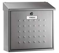 ARREGUI Premium Maxi E5617 Buzón Exterior de Acero, Tamaño L (Revistas, Sobres C4), Gran Capacidad, Buzón de Correo, de Pared Grande, Antilluvia, Anticorrosivo, Fácil de Instalar, INOX