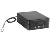 ARREGUI Private C9427 Caja Caudales con Cerradura de Combinación para Contar y Transportar Dinero | Caja de Seguridad de acero con Cable de Fijación | Caja fuerte portatil 15 cm de ancho | Color Negro