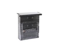 ARREGUI Rustica D-2201 Buzón Exterior Vintage Metálico Tamaño S (Correo DIN A5) | Buzón de Pared Pequeño | Buzón de Correo de Estilo Rústico | Decorativo | Fácil de Instalar | Negro