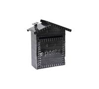ARREGUI Rustica D-2202 Buzón Exterior Vintage Metálico Tamaño S (Correo DIN A5) | Buzón de Pared Pequeño | Buzón de Correo de Estilo Rústico | Decorativo | Fácil de Instalar | Negro