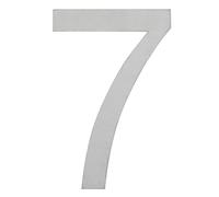 ARREGUI SEC11-T2 Número de Casa Exterior de 12 cm de altura | Placa de Señalización de Acero Inoxidable Satinado | Número de Puerta | Letra de Casa | Número de Vivienda, Piso o Escalera | Número 7