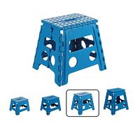 ARREGUI TB-032-A Taburete Plegable Cocina o Baño | Escalera Pequeña | Taburete Infantil | Banqueta Baño | Escalón para Adultos y Niños (hasta 150Kg) | 32 cm de Altura | Azul