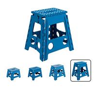 ARREGUI TB-039-A Taburete Plegable Cocina o Baño | Escalera Pequeña | Taburete Infantil | Banqueta Baño | Escalón para Adultos y Niños (hasta 150Kg) | 39 cm de Altura | Azul
