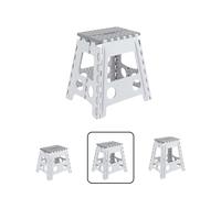 ARREGUI TB-039-GB Taburete Plegable para Cocina o Baño | Escalera Pequeña | Banqueta Infantil | Escalón para Adultos y Niños (hasta 150Kg) | 39 cm de Altura | Blanco