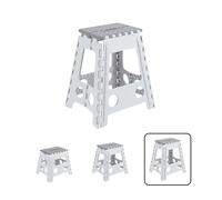 ARREGUI TB-045-GB Taburete Plegable para Cocina o Baño| Escalera Plegable Pequeña | Asiento Plegable | Banqueta Baño | Escalón Plegable para Adultos y Niños (hasta 150Kg) | 45 cm de Altura | Blanco
