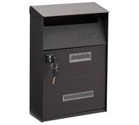 ARREGUI Up D-2006/N Buzón Exterior de Acero Tamaño S (Correo DIN A5) | Buzón de Pared Pequeño | Buzón de Correo con Ventanas de Visualización | Fácil de Instalar | Negro