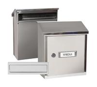 ARREGUI V4037 Pack Bocacartas + Buzón Recogecartas de Acero Inoxidable Para Puertas o Verjas en el Exterior, Buzón Exterior, Bocacartas de Boca 23x3 cm, Tamaño S (DIN A5), Anticorrosivo, Inox Brillo