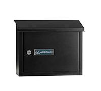 ARREGUI V4064 Buzón Recogecartas Maxi de Aluminio para Puertas o Verjas en el Interior, Boca Recogecartas de 33x4 cm, Tamaño M (Correo DIN A4 y Revista), Anticorrosivo, Negro Texturado