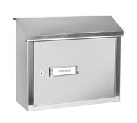ARREGUI V4077 Buzón Recogecartas Maxi de Acero Inoxidable Para Puertas o Verjas en el Interior, Boca Recogecartas de 33x4 cm, Tamaño M (Correo DIN A4 y Revista), Anticorrosivo, Inox Brillo