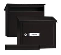 Arregui Buzón exterior V4084 Pack Maxi bocacartas acero 32,5x3 cm Tamaño M Negro texturado